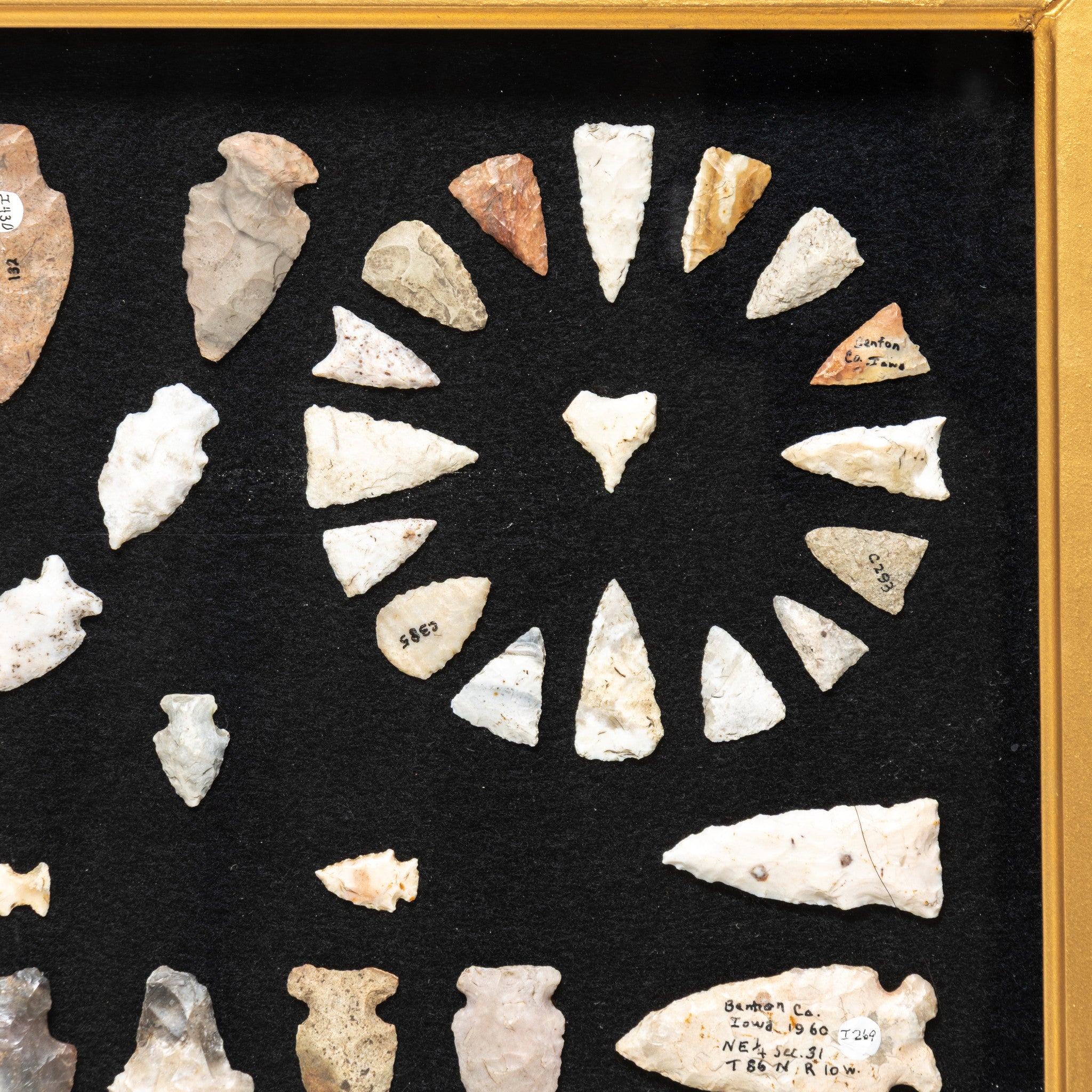 Framed Stone Tools/Arrowhead Display