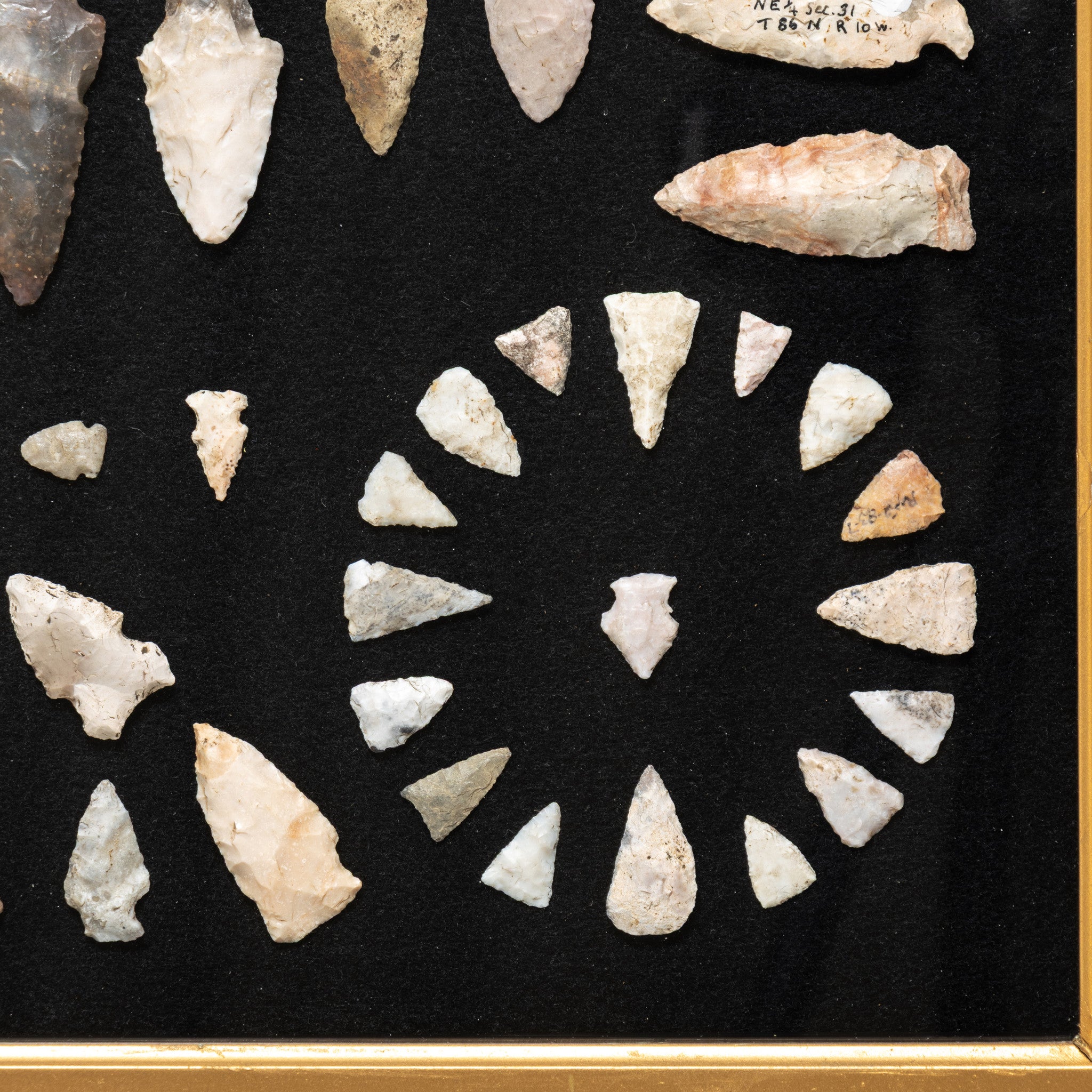 Framed Stone Tools/Arrowhead Display