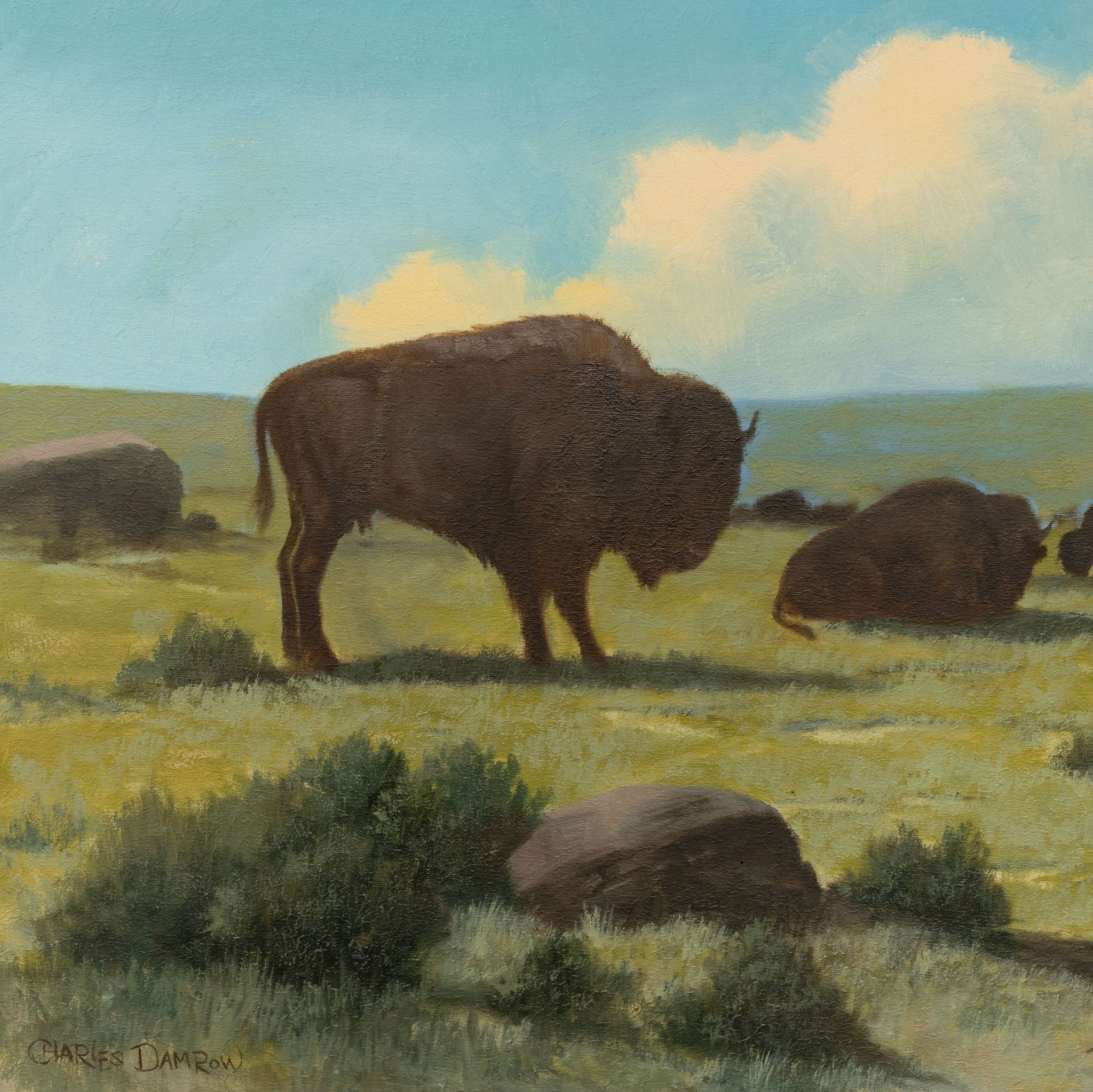 "A Great Herd Graze" by Charles Damrow