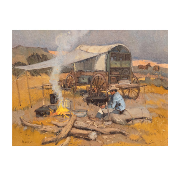 At Camp by Sheryl Bodily, Fine Art, Painting, Native American