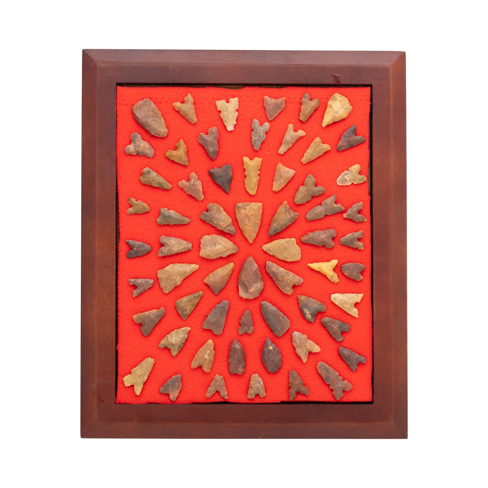 Framed Arizona Arrowheads, Native, Stone and Tools, Arrowhead