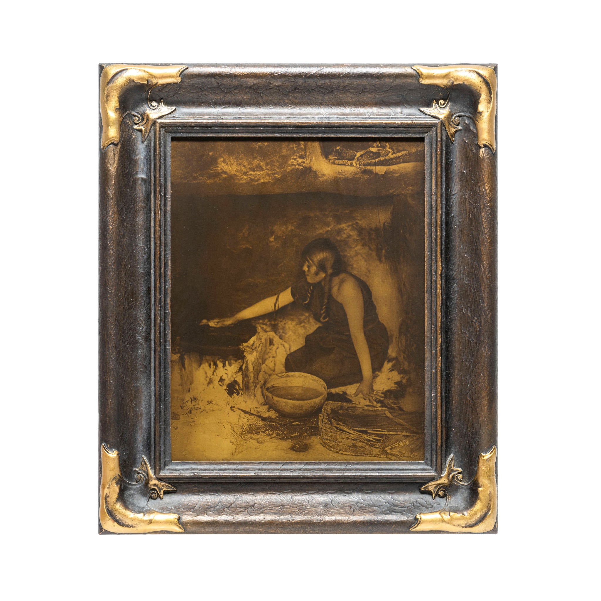 "The Piki Maker" E.S. Curtis Goldtone, Fine Art, Photography, Limited