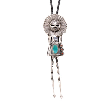 Large Kachina/Sun Face Bolo Tie, Jewelry, Bolo Necktie, Native