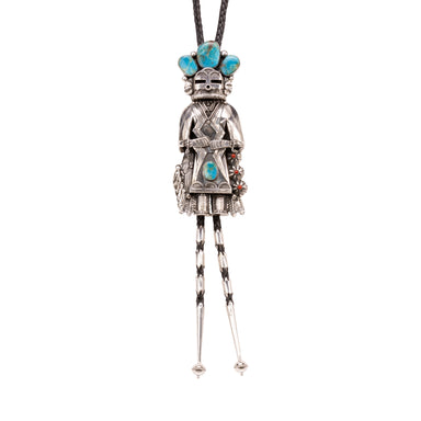 Large Navajo Kachina Bolo Tie, Jewelry, Bolo Necktie, Native
