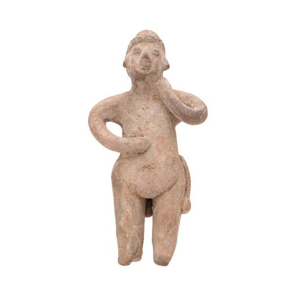 Pre-Columbian Colima Male Figure, Native, Pottery, Prehistoric