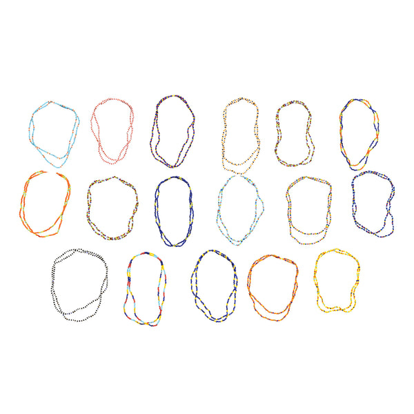 Early Pawnee Bead Strands, Native, Garment, Necklace