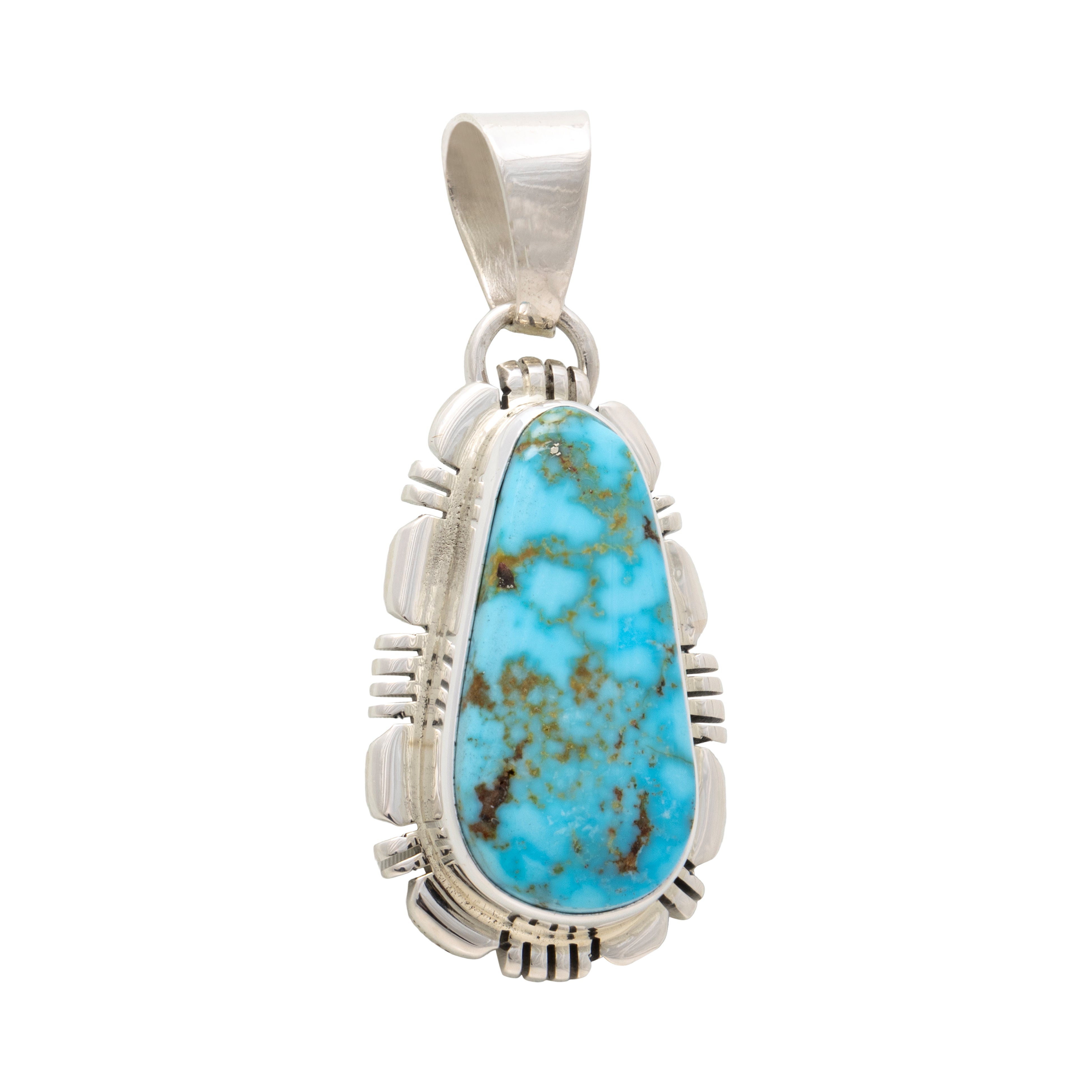 Navajo Sonoran Gold Turquoise Pendant