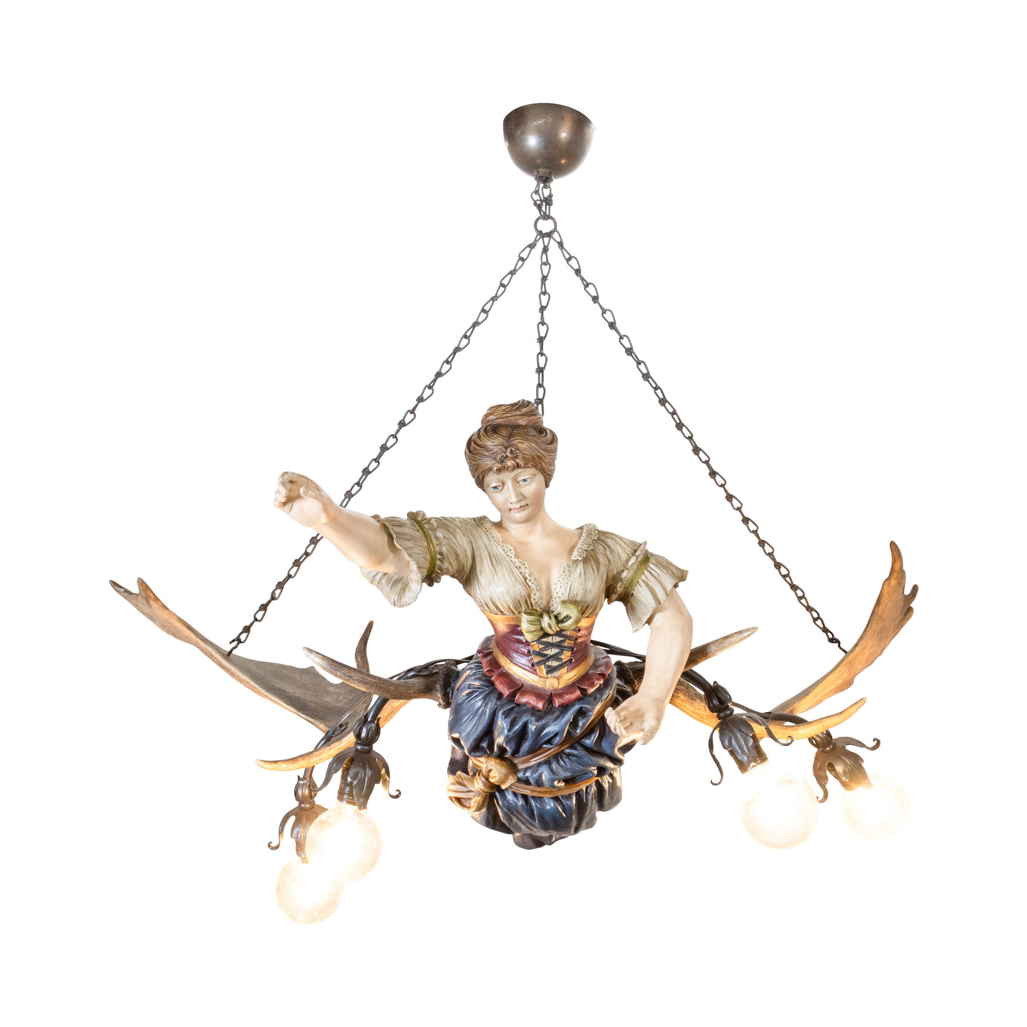 Bar Maiden Antler Hanging Chandelier