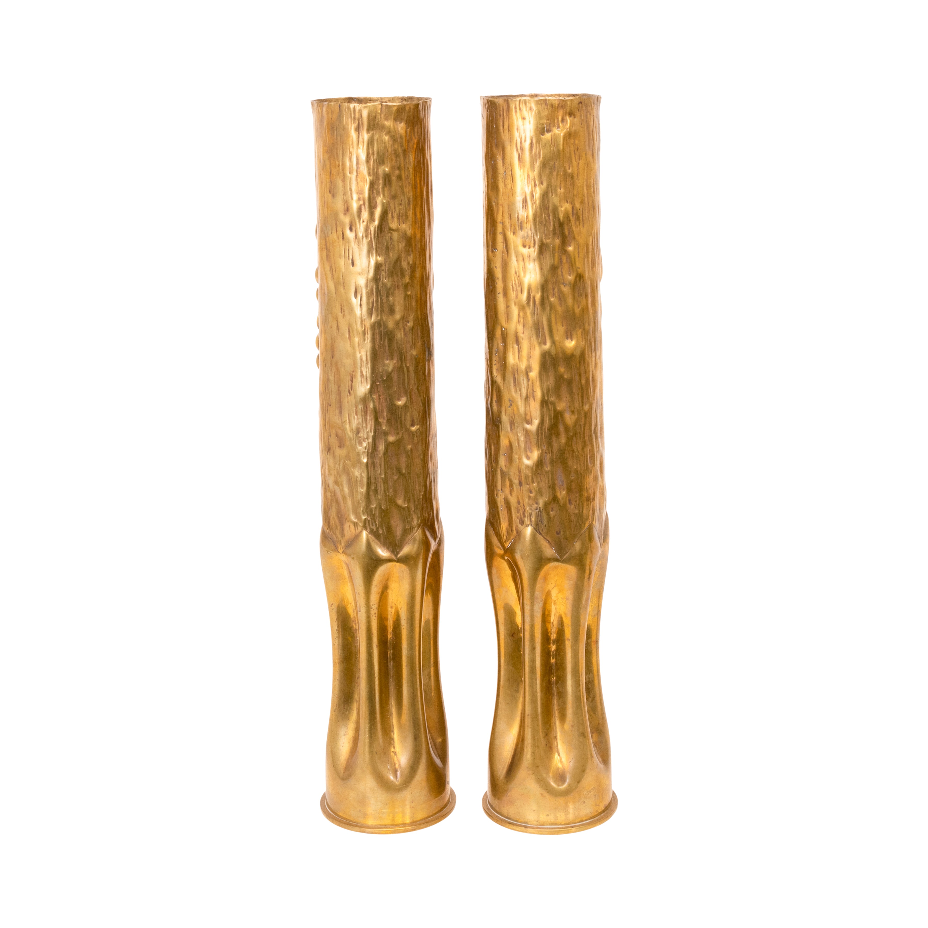 Pair WWI Trench Art Shell Casings