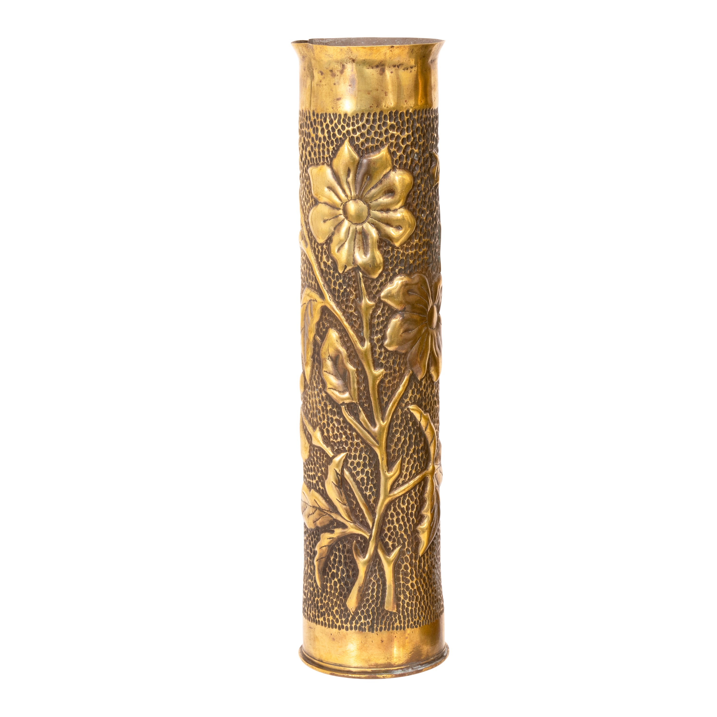 Exceptional Trench Art Vase, Furnishings, Decor, Trench Art