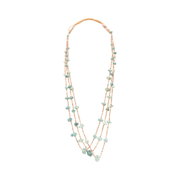 Heishi Triple Strand Turquoise Necklace, Jewelry, Necklace, Native