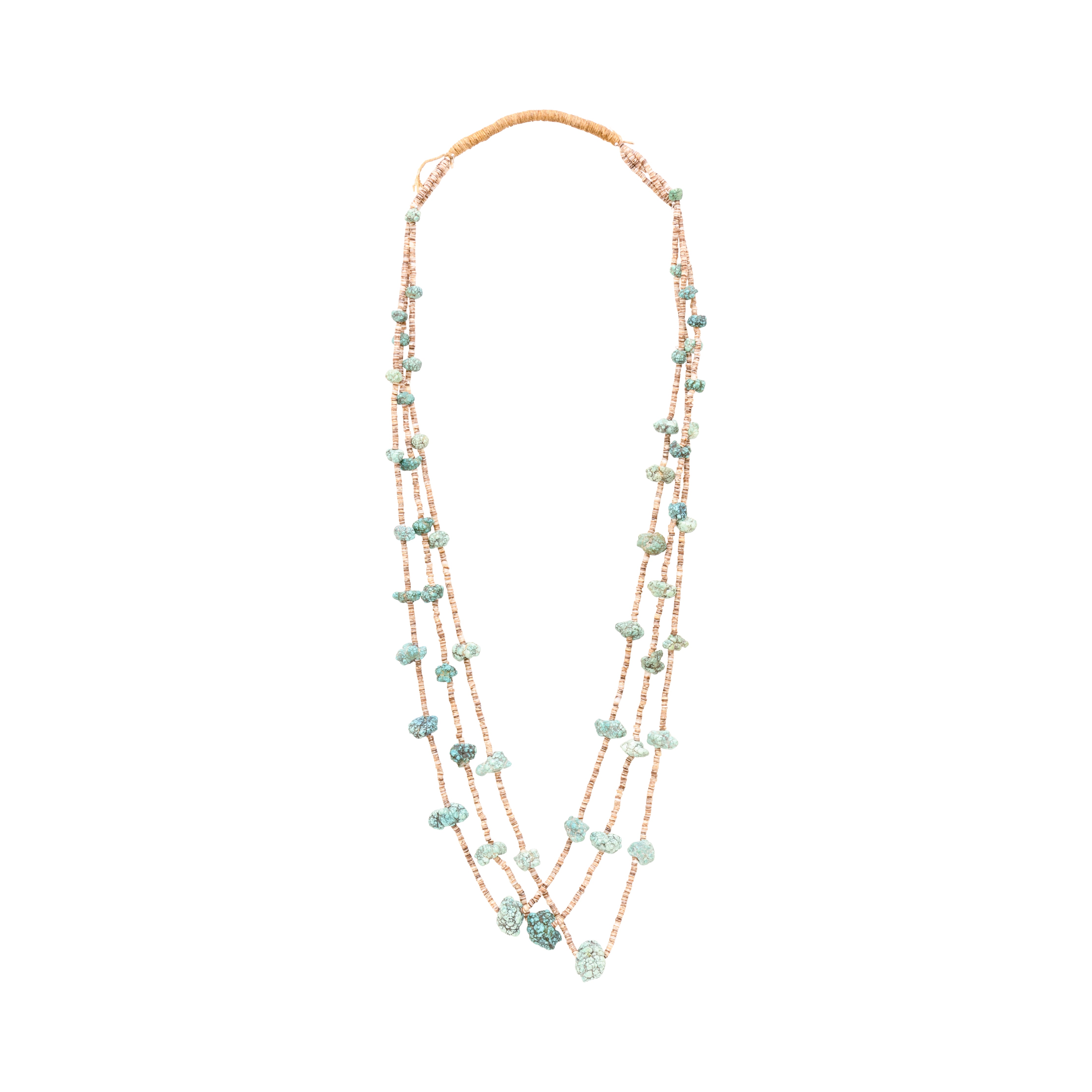 Heishi Triple Strand Turquoise Necklace, Jewelry, Necklace, Native