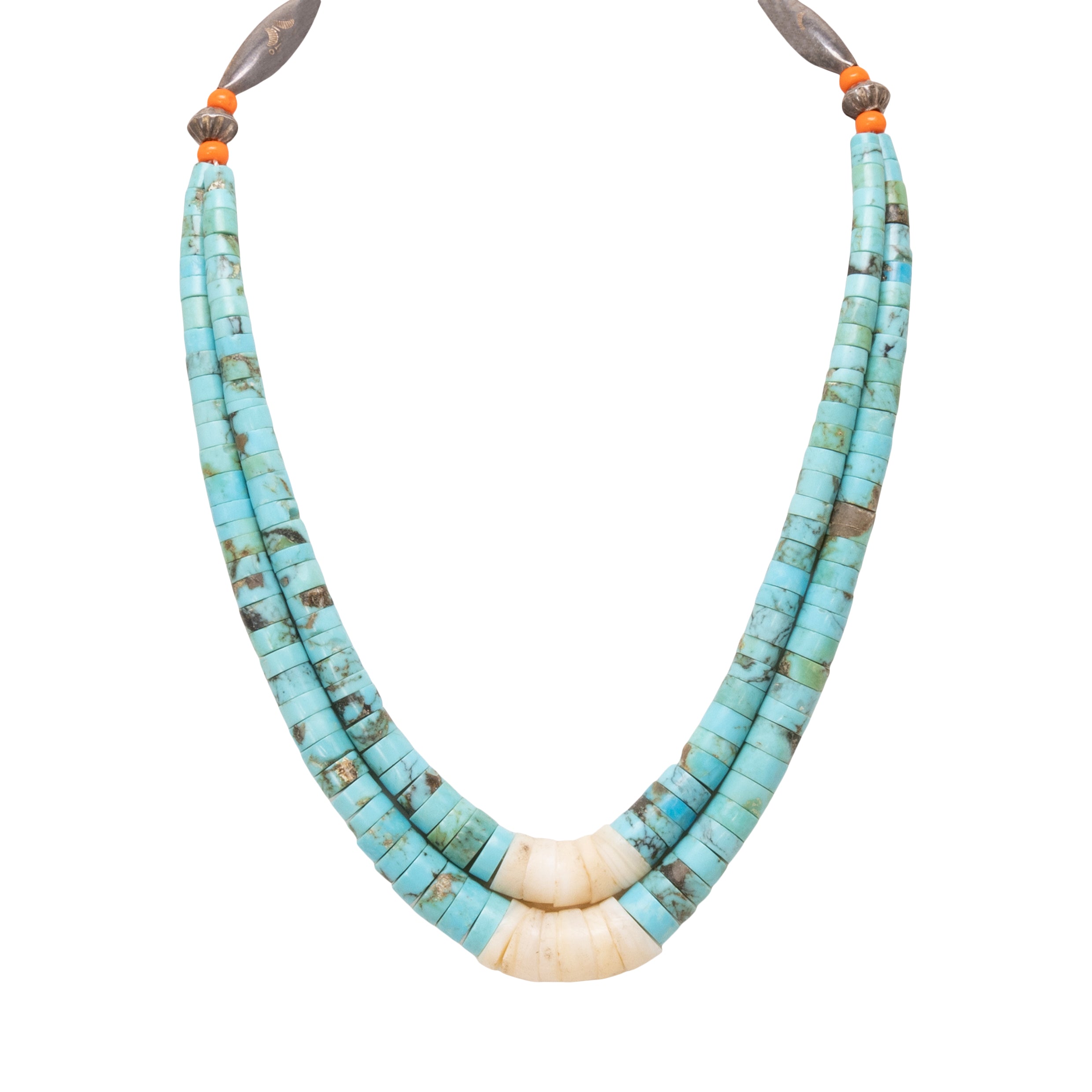 Heishi and Turquoise Double Strand Choker