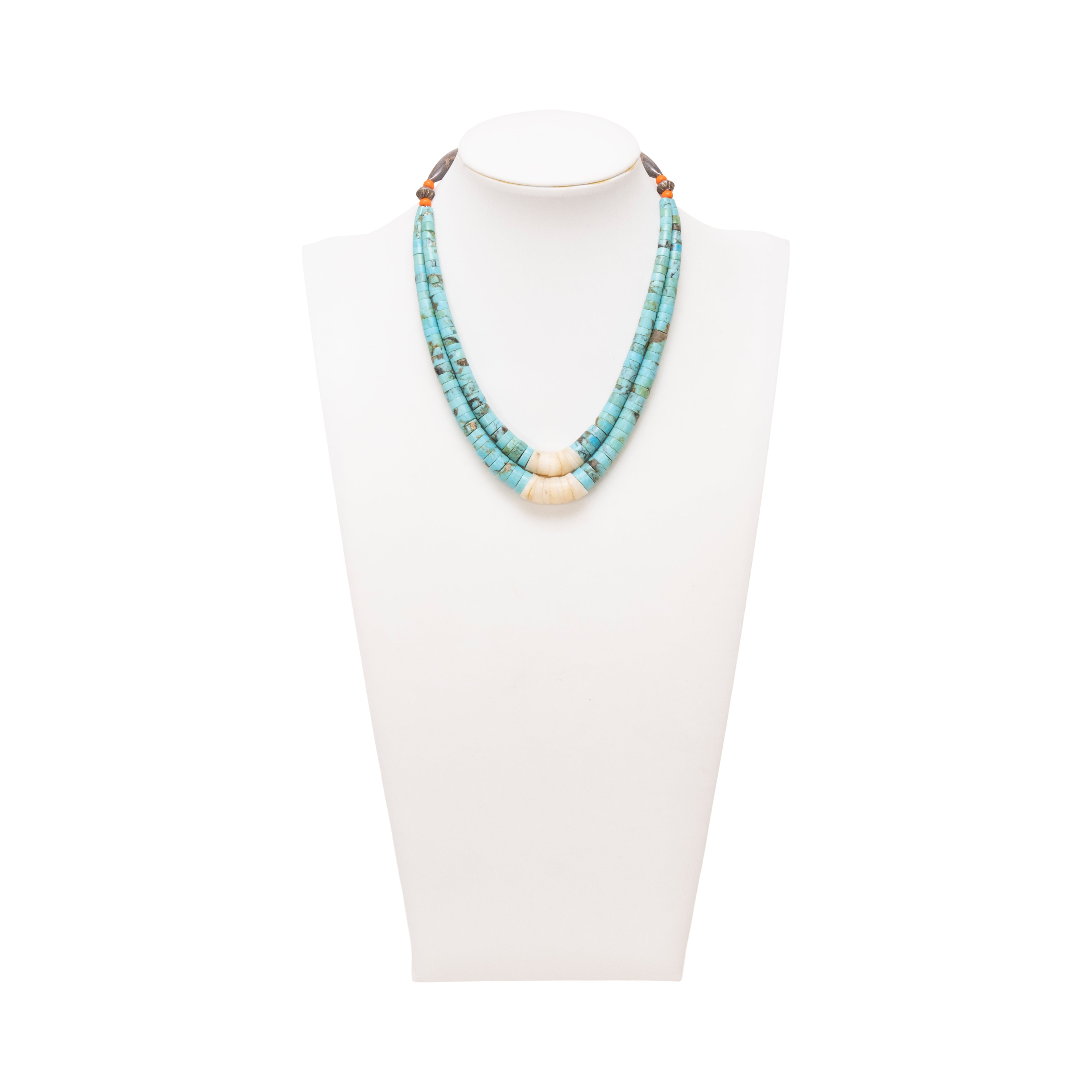 Heishi and Turquoise Double Strand Choker