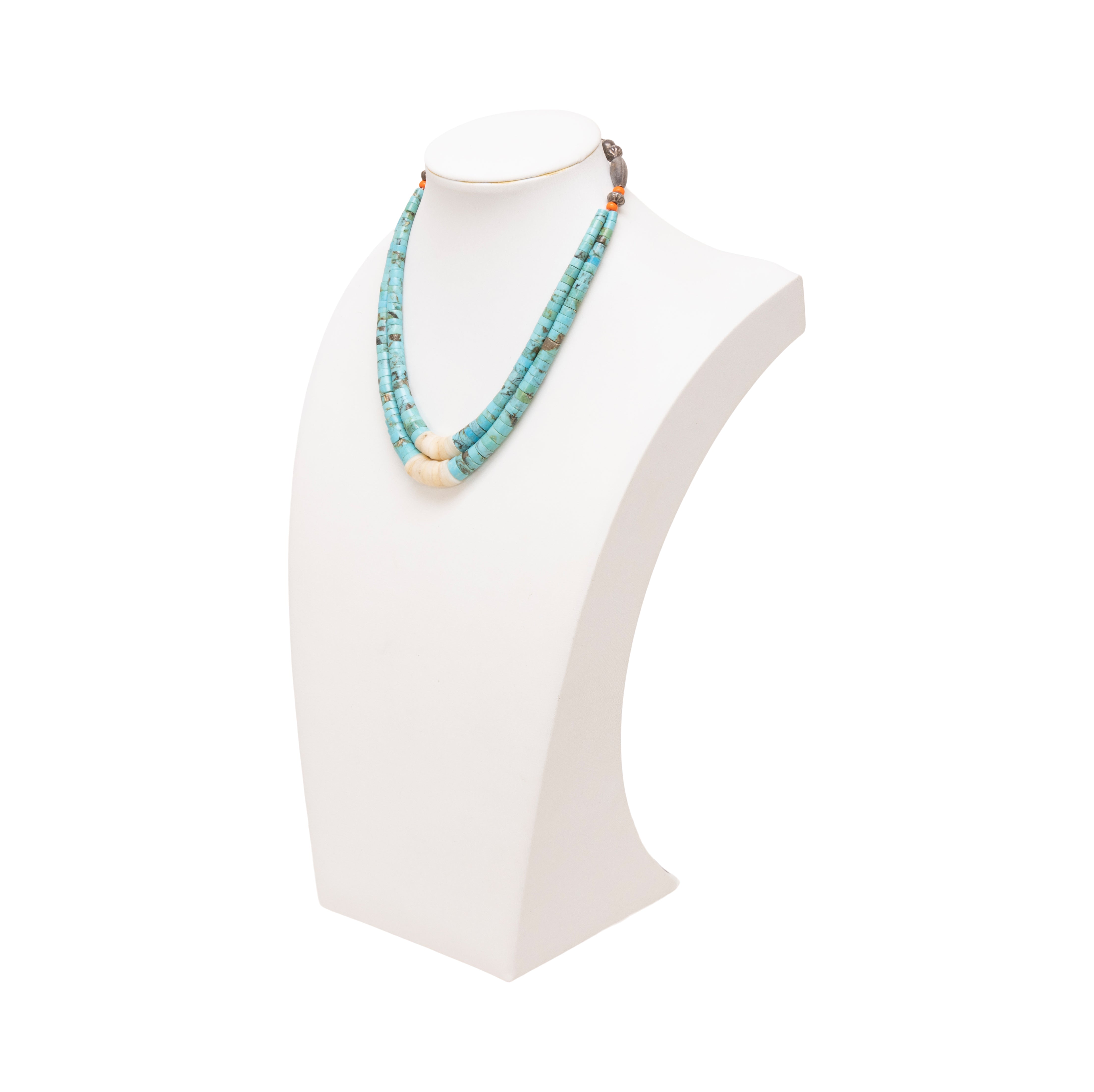 Heishi and Turquoise Double Strand Choker