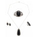 Four Piece Onxy Set, Jewelry, Set, Native