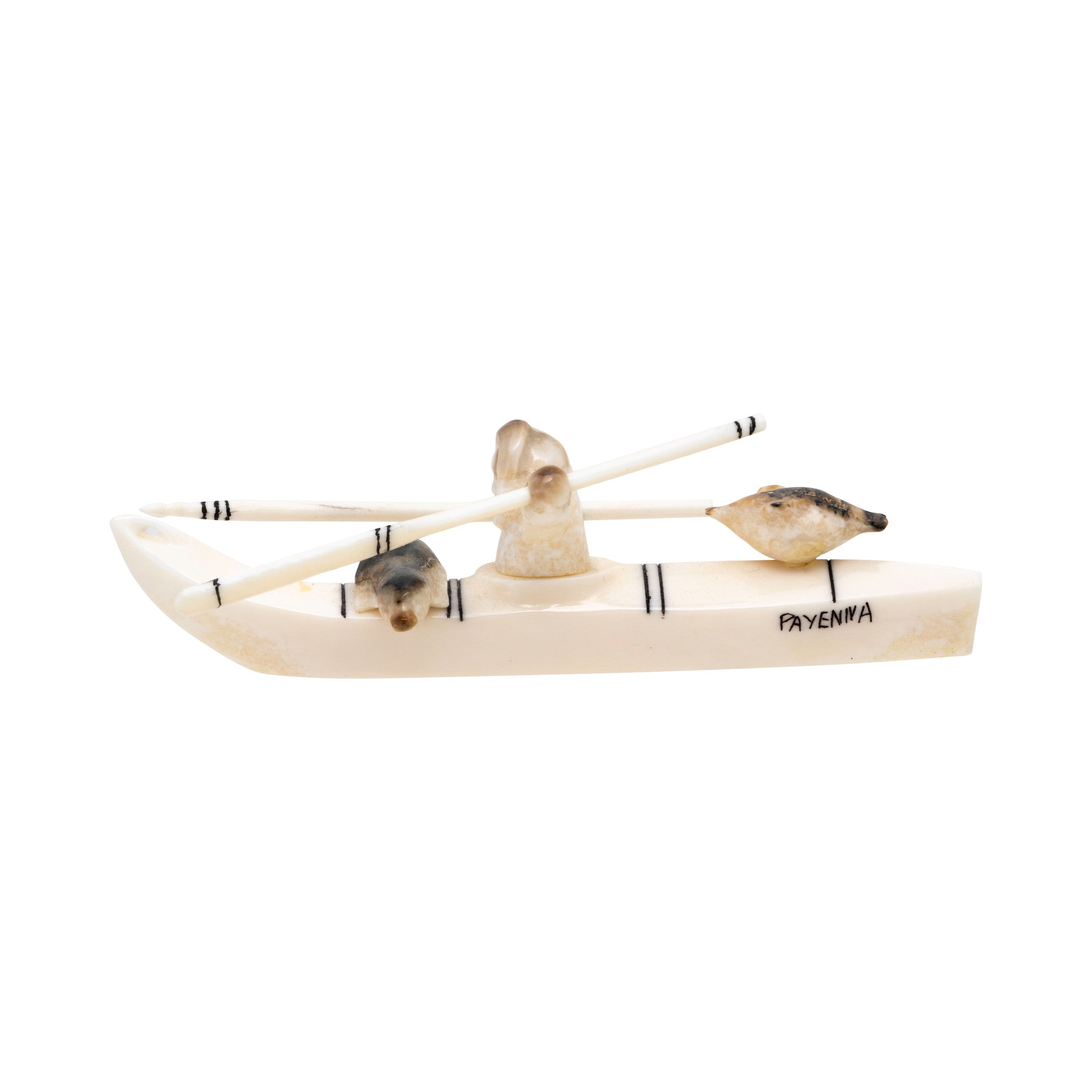 Inuit Walrus Ivory Kayak