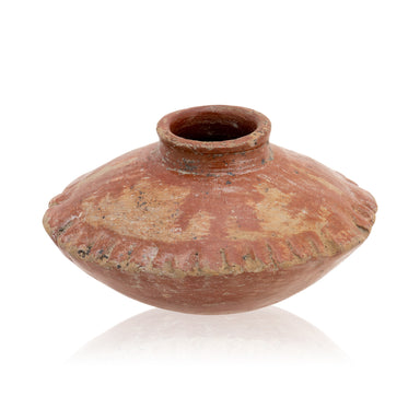Pre-Columbian Colima Red Ware Cauldron, Native, Pottery, Prehistoric