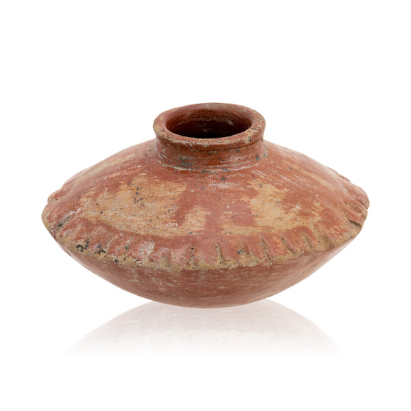 Pre-Columbian Colima Red Ware Cauldron, Native, Pottery, Prehistoric