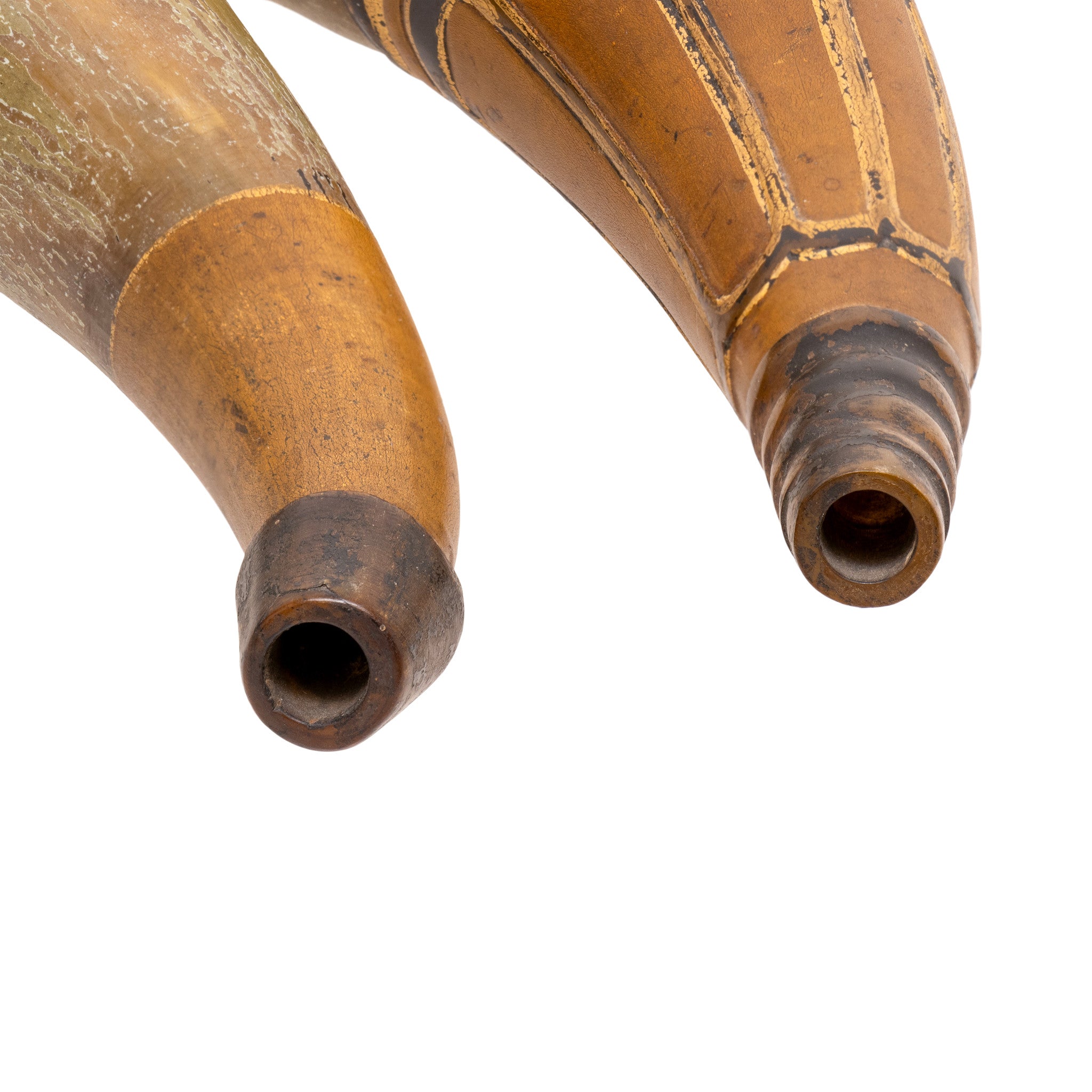 Pair Decorated Powder Horns