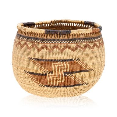 Hupa/Yurok Basketry Bowl, Native, Basketry, Vertical