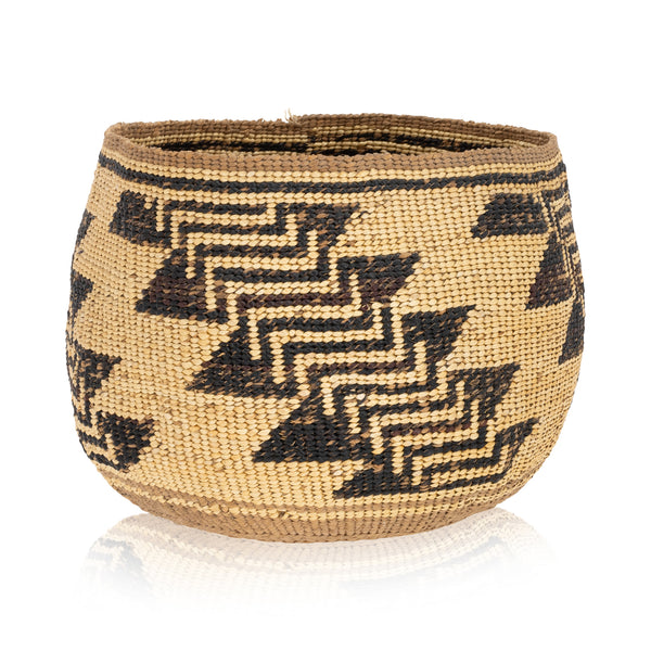 Pit River Basketry Bowl, Native, Basketry, Vertical