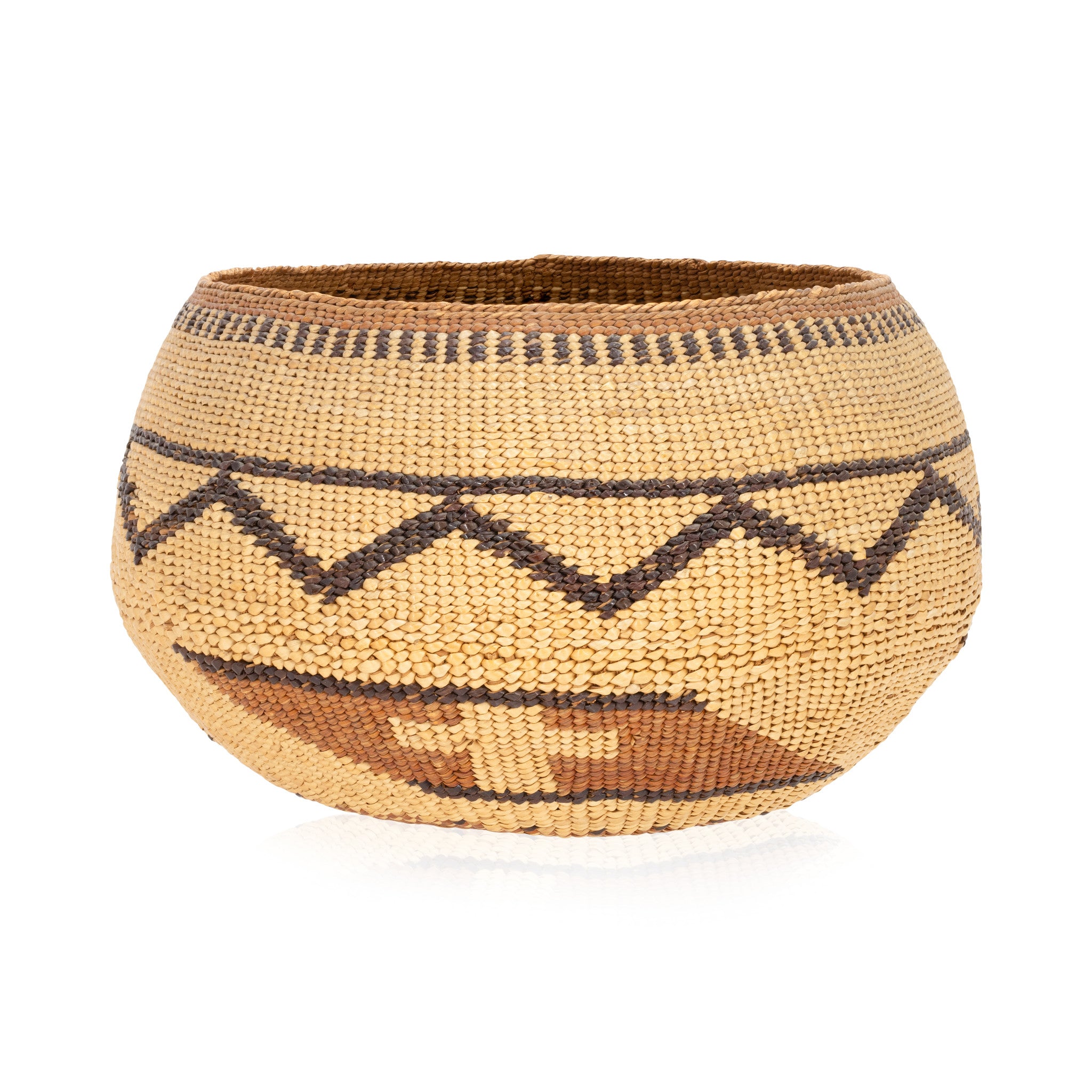Karuk Basketry Bowl, Native, Basketry, Vertical