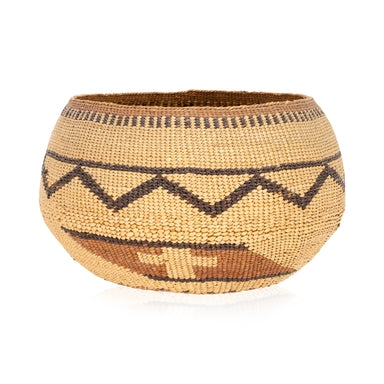 Karuk Basketry Bowl, Native, Basketry, Vertical