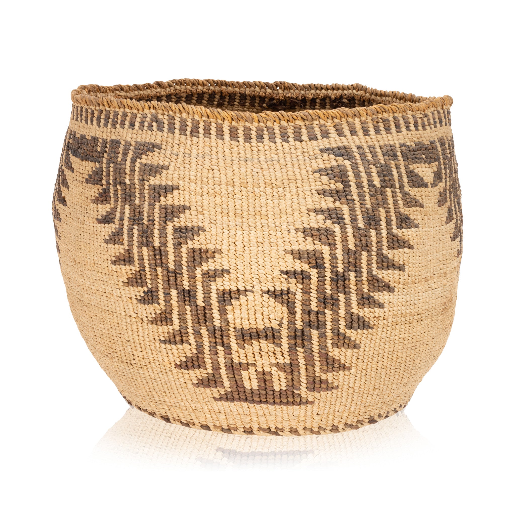 Klamath Basketry Bowl, Native, Basketry, Vertical