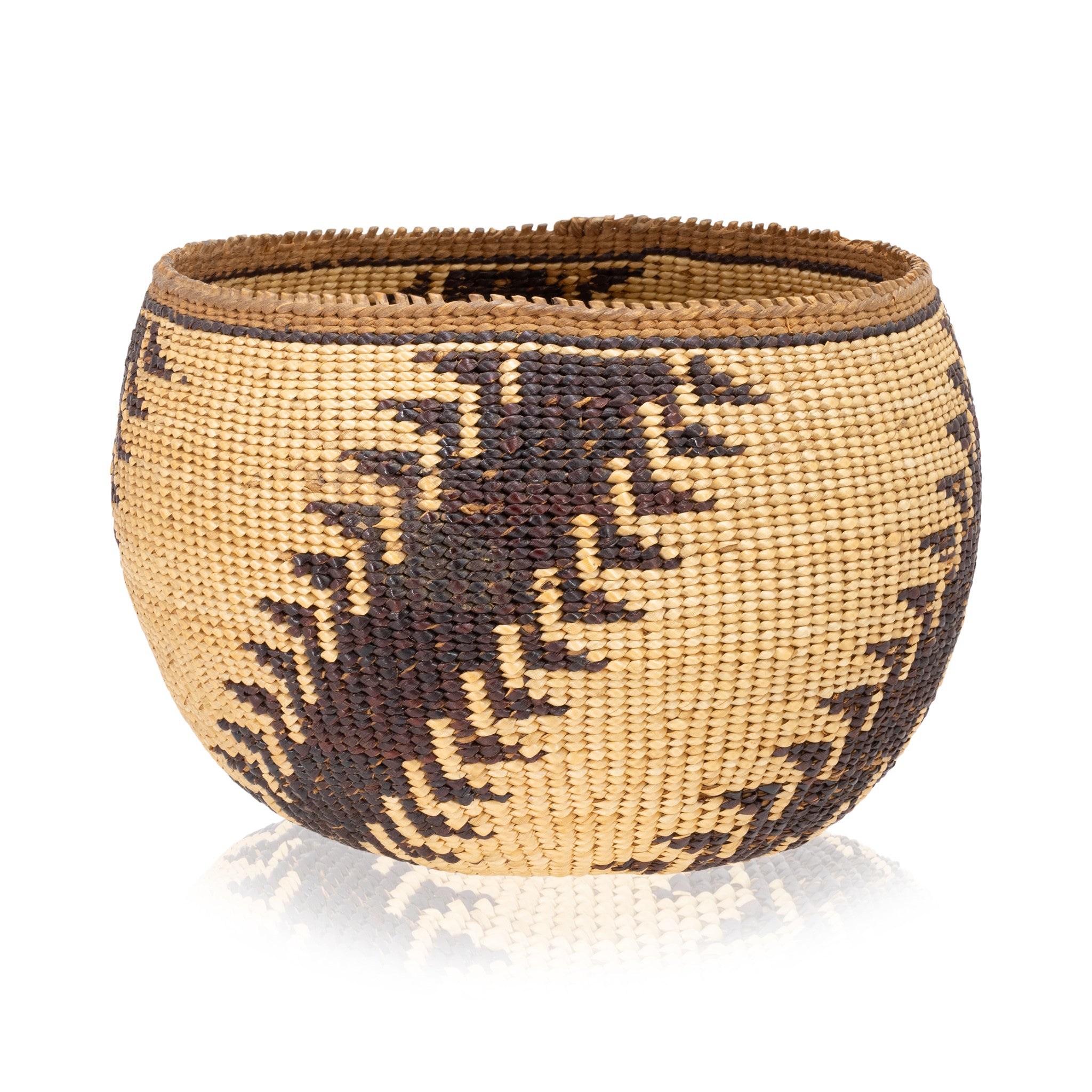 Pit River Basketry Bowl, Native, Basketry, Vertical