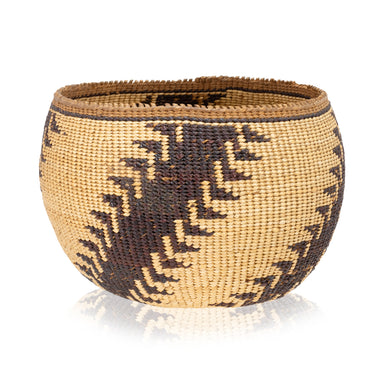 Pit River Basketry Bowl, Native, Basketry, Vertical
