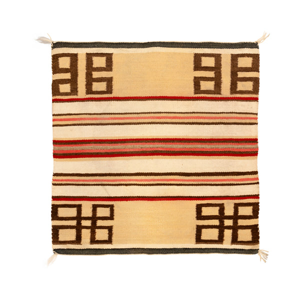 Navajo Crystal Single Saddle Blanket, Native, Weaving, Single Saddle Blanket