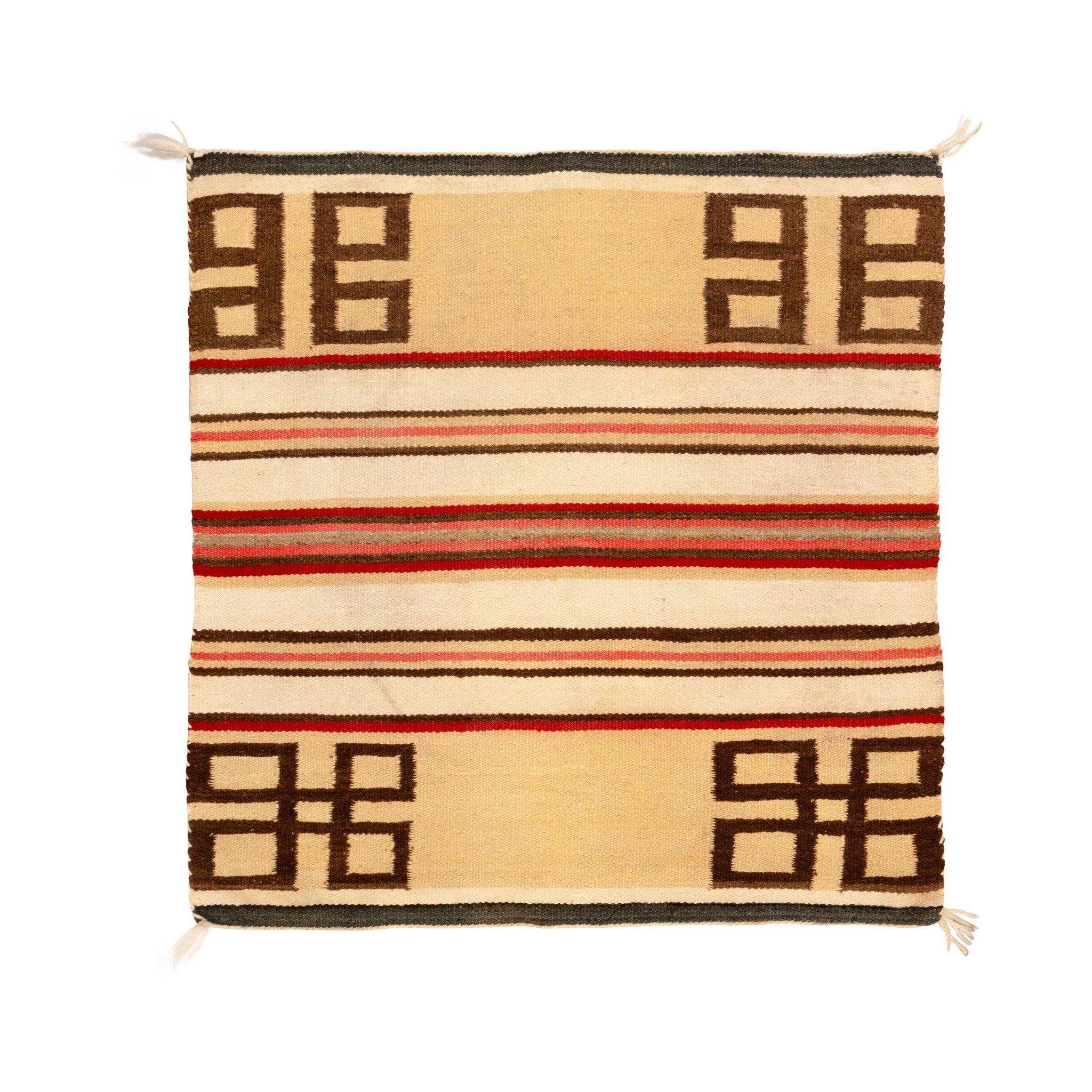 Navajo Crystal Single Saddle Blanket, Native, Weaving, Single Saddle Blanket