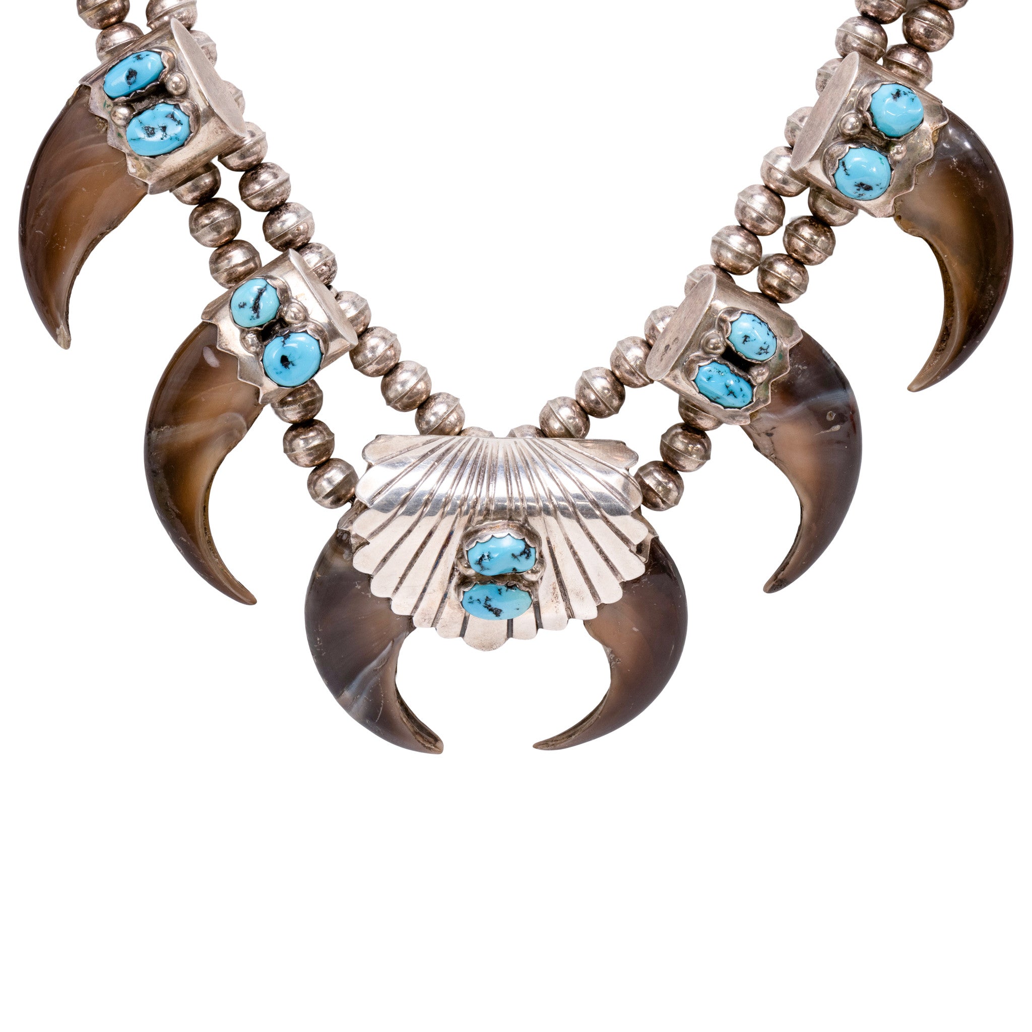 Bear Claw and Turquoise Necklace