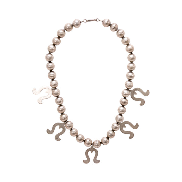 Sterling Sand Cast Necklace, Jewelry, Necklace, Native