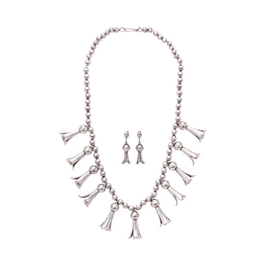 Sterling Silver Necklace and Earrings, Jewelry, Necklace, Native