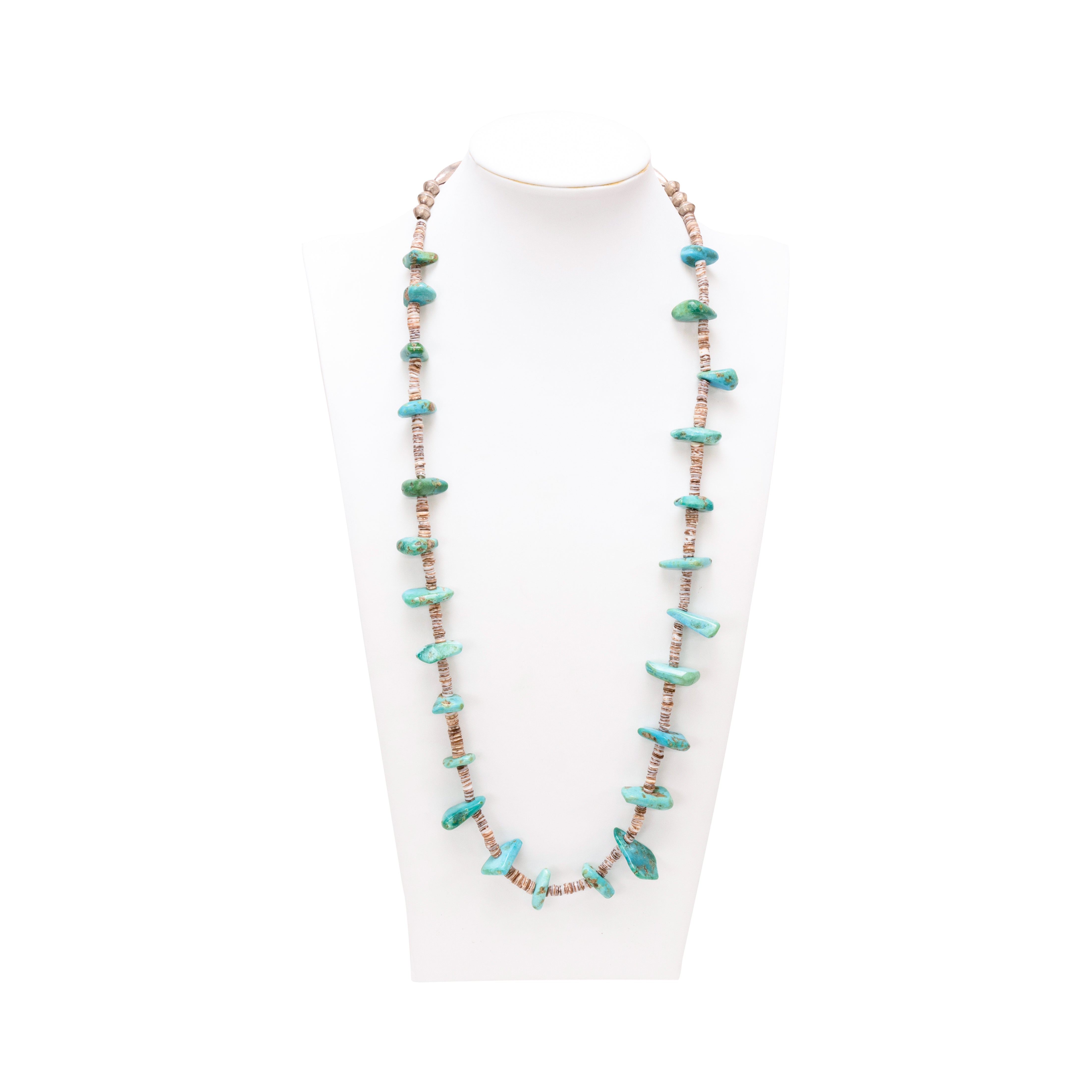 Turquoise Nugget Beaded Necklace