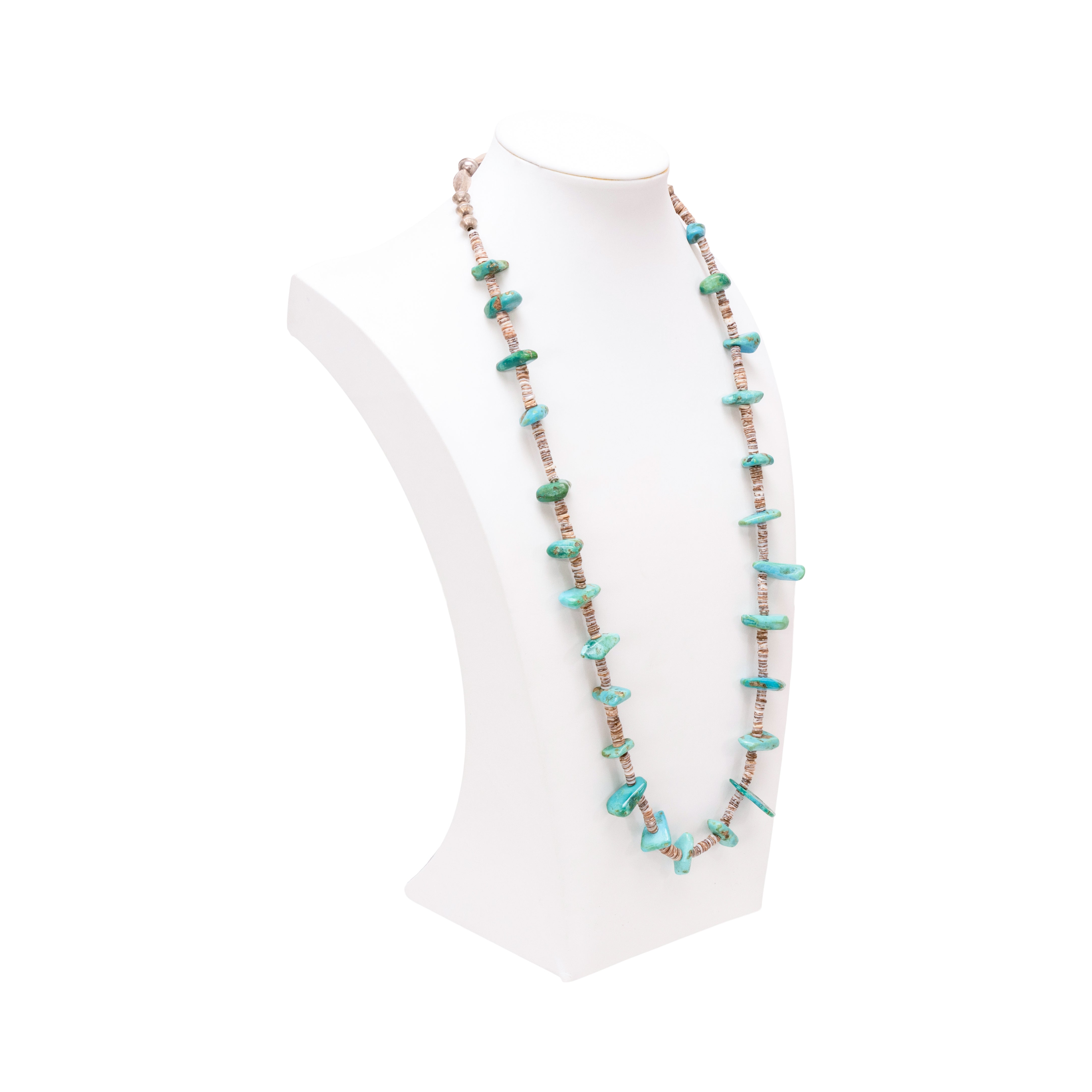 Turquoise Nugget Beaded Necklace