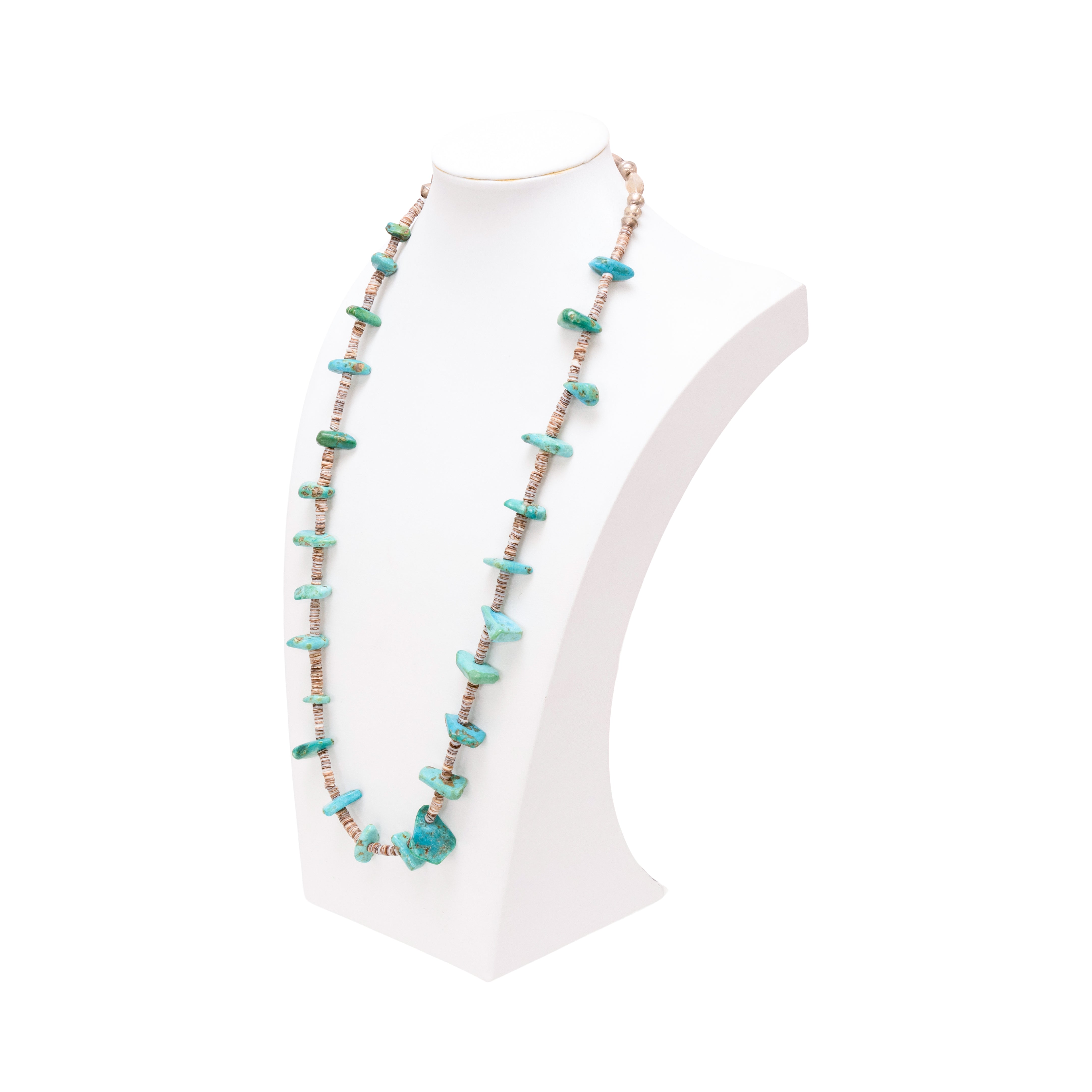 Turquoise Nugget Beaded Necklace