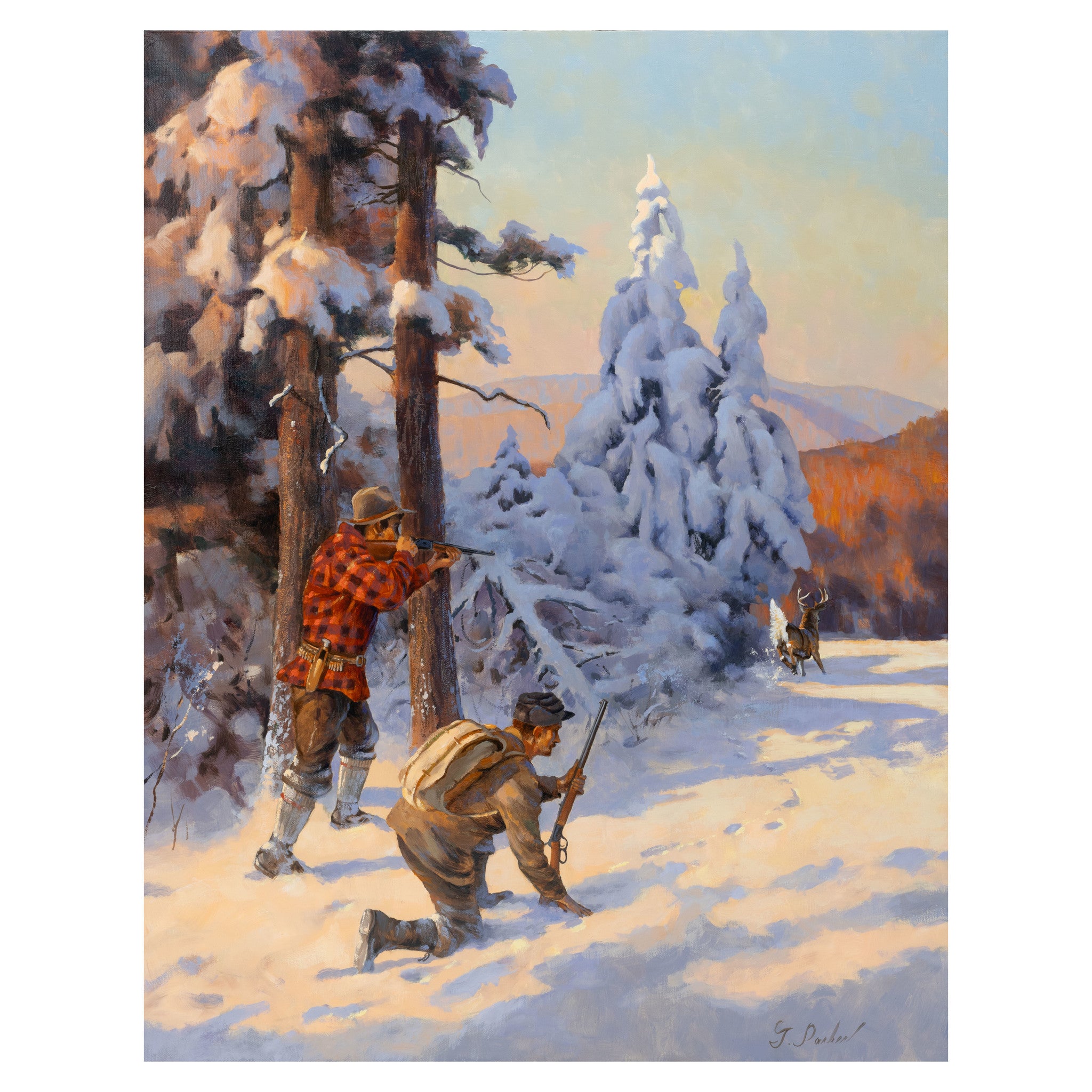 Fresh Tracks by Greg Parker, Fine Art, Painting, Sporting