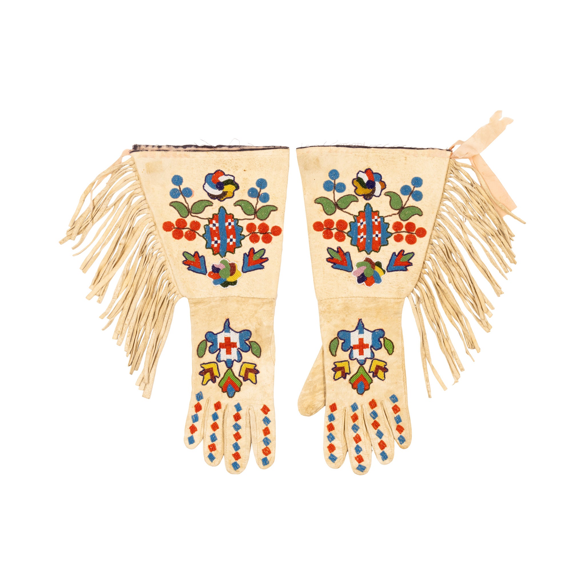 Santee Sioux Gauntlets, Native, Garment, Gauntlets