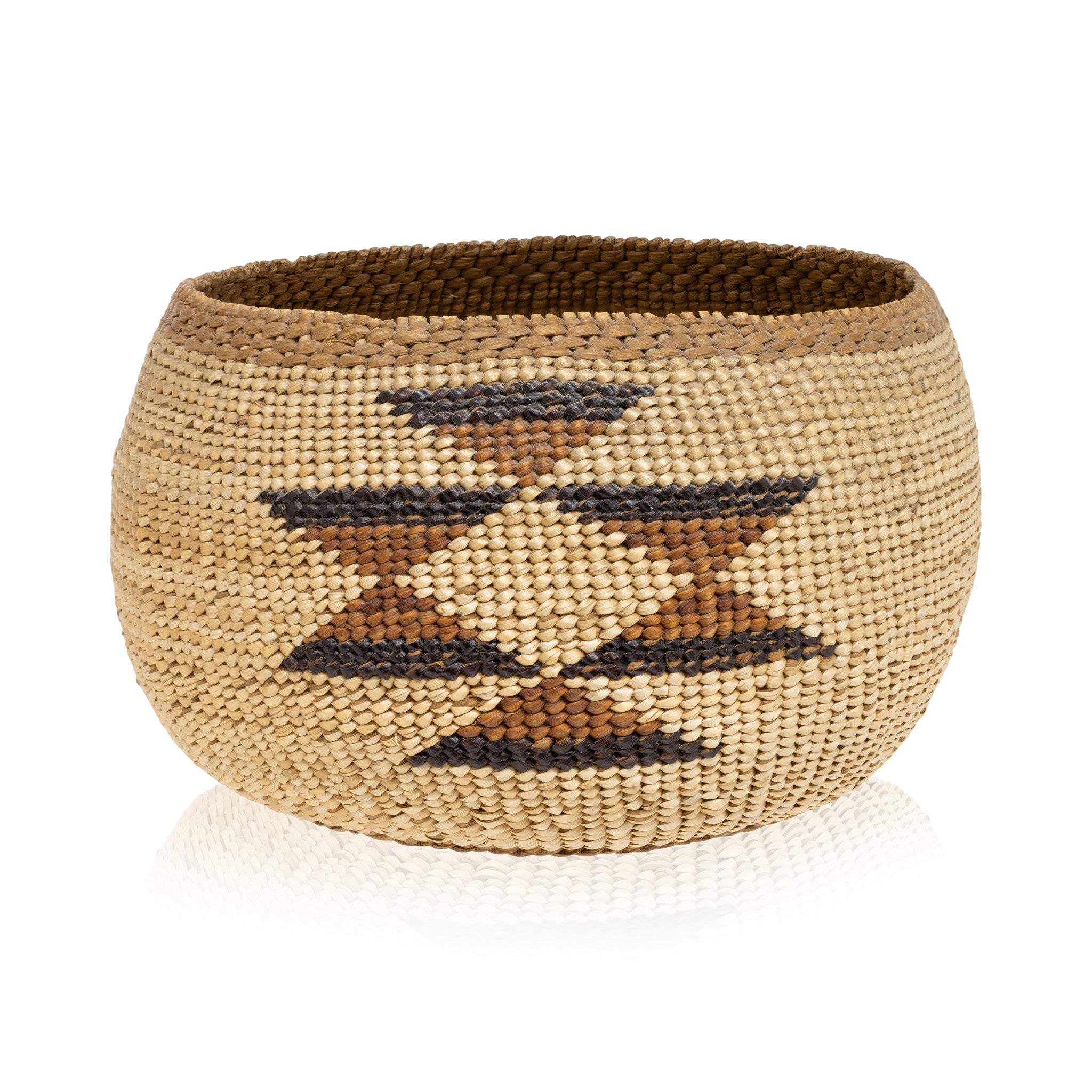 Hupa/Yurok Twine Basketry Bowl, Native, Basketry, Vertical