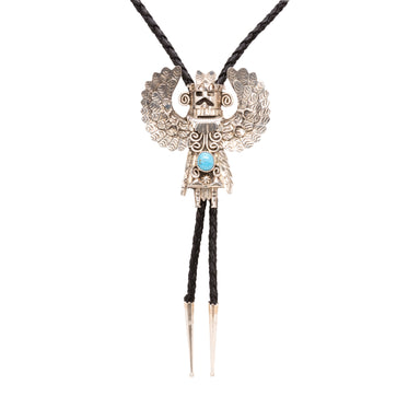 Navajo Kachina Turquoise Bolo, Jewelry, Bolo Necktie, Native