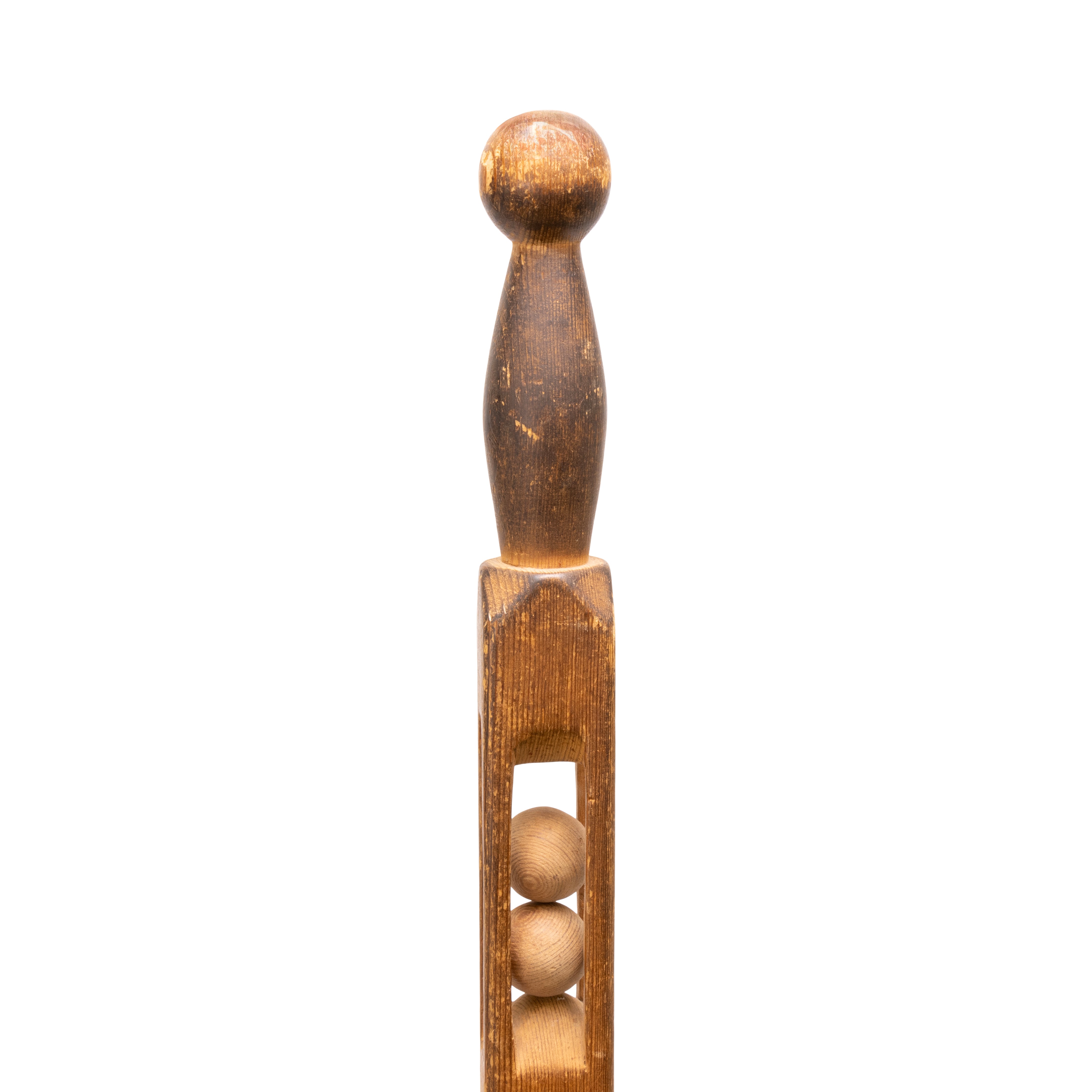 Whimsical Ball and Cage Walking Stick