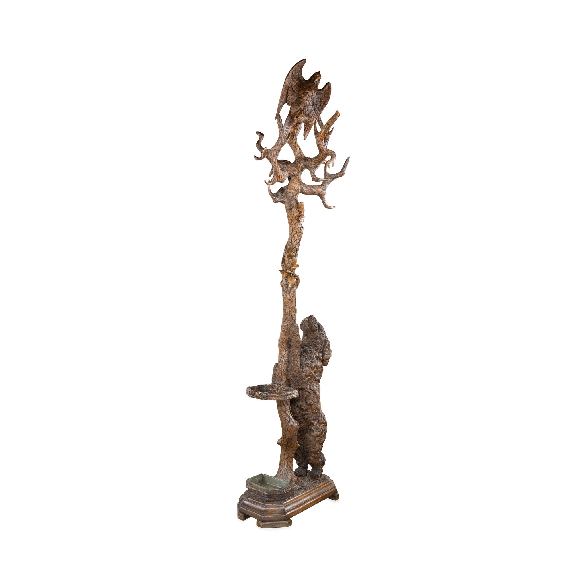 C.V Bergen Black Forest Carved Hall Tree