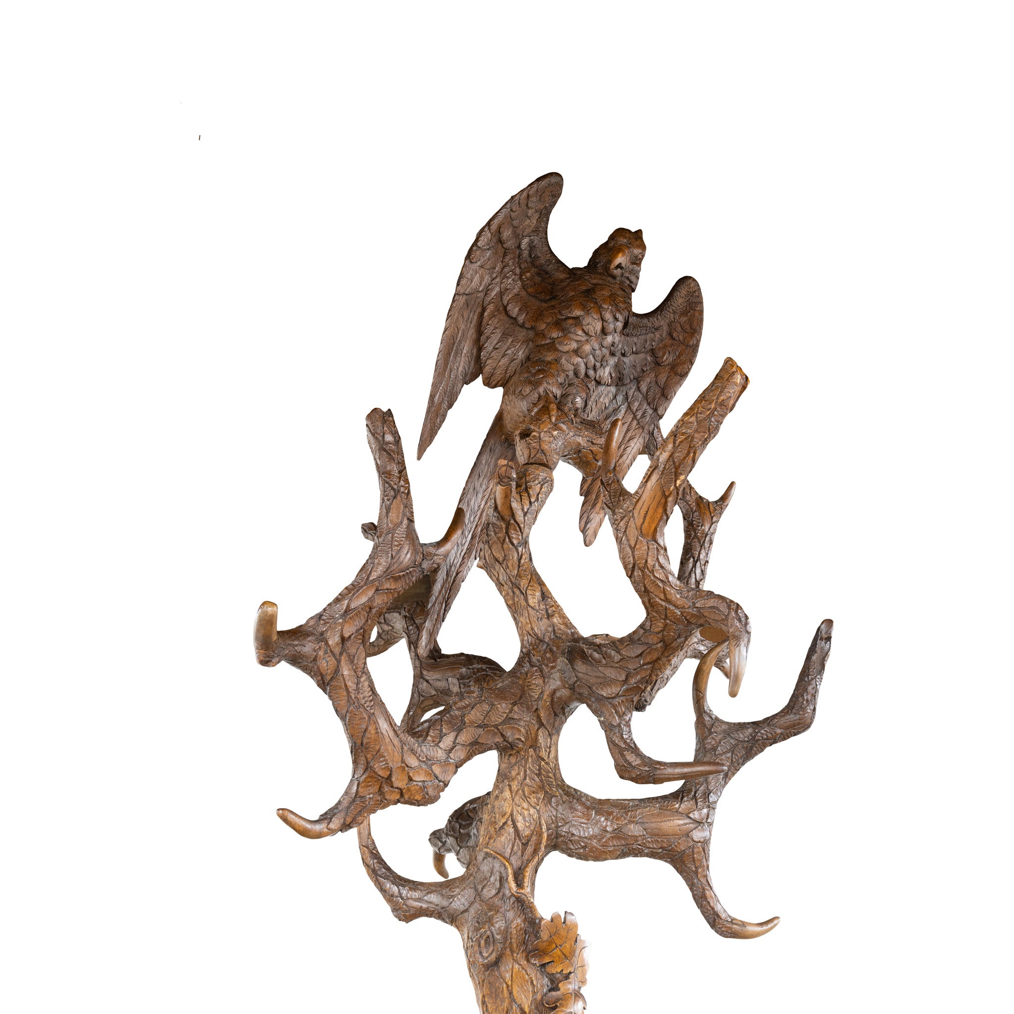 C.V Bergen Black Forest Carved Hall Tree