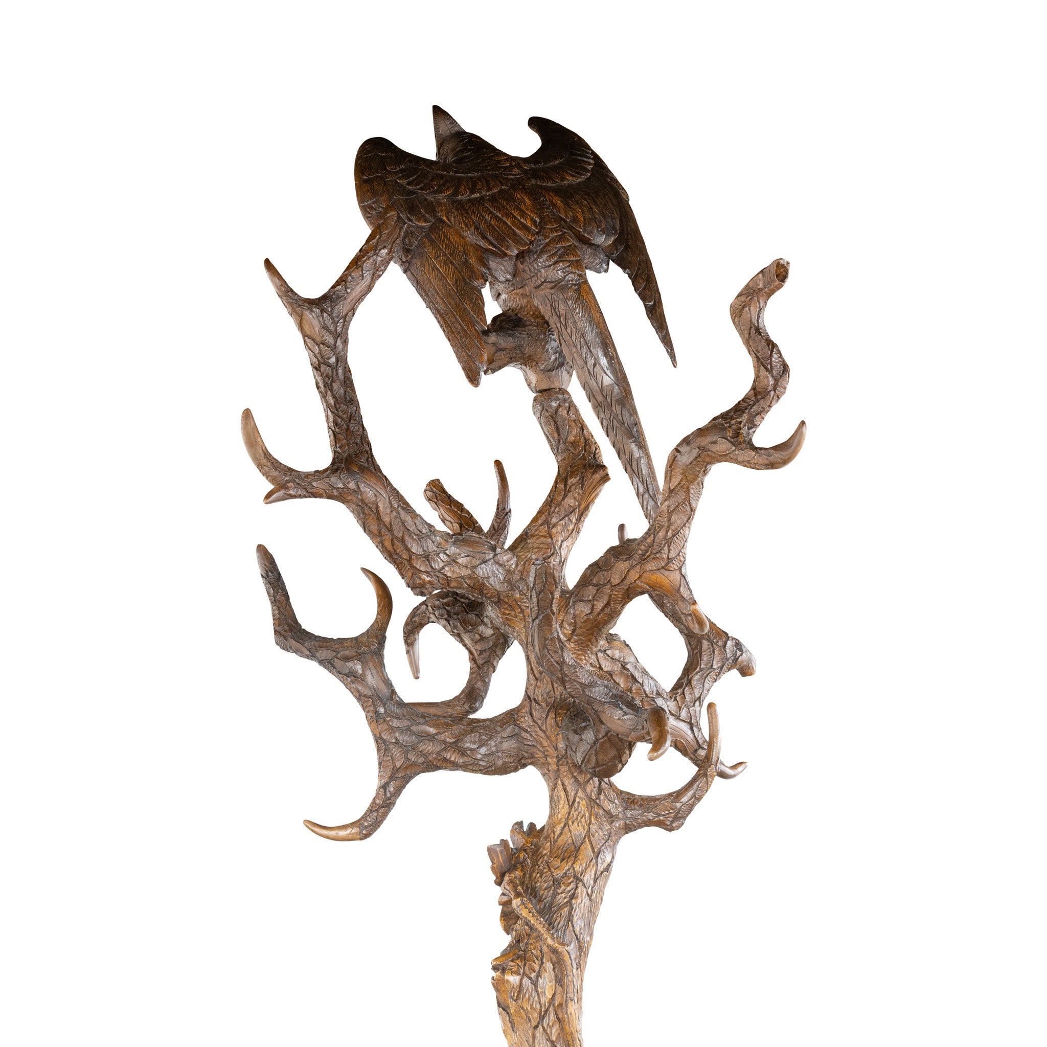 C.V Bergen Black Forest Carved Hall Tree