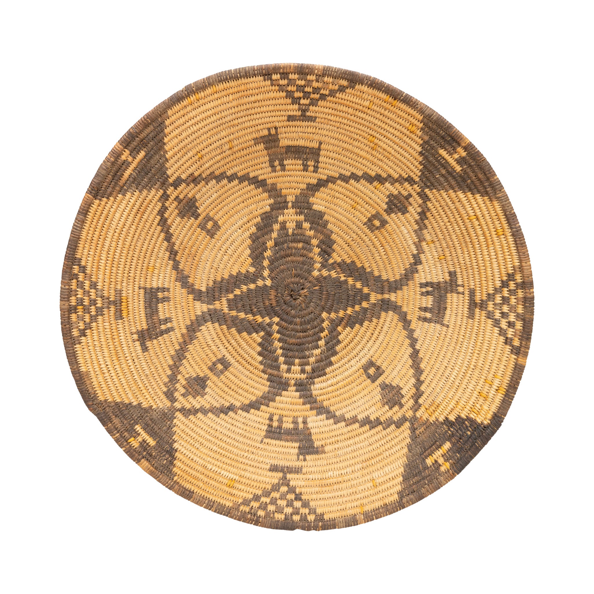Apache Dog Pictorial Basket, Native, Basketry, Vertical