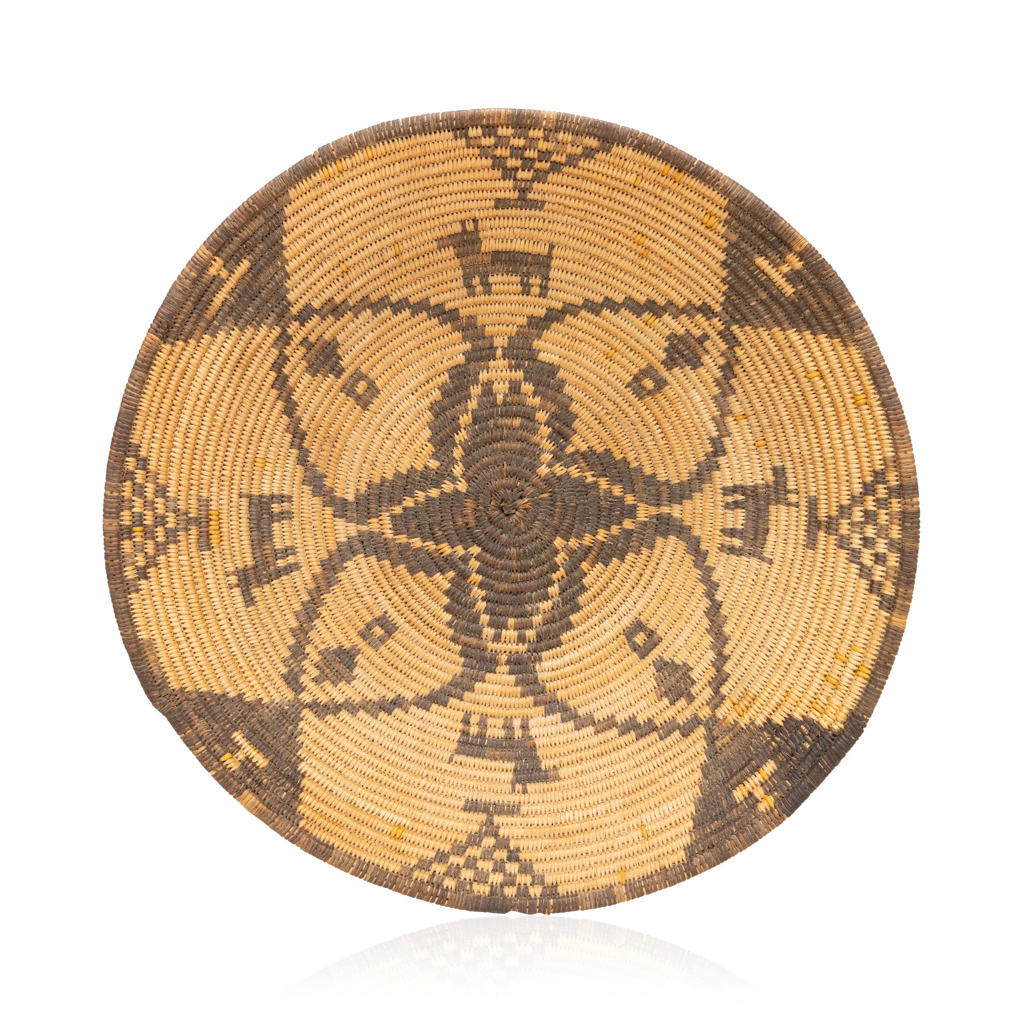 Apache Dog Pictorial Basket, Native, Basketry, Vertical