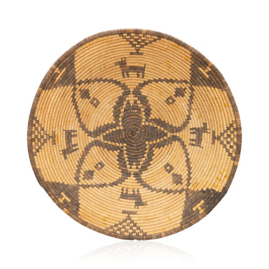 Apache Dog Pictorial Basket, Native, Basketry, Vertical